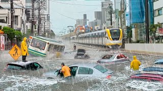 Japan Today! Tokyo subway is flooded, tons of water washed away the roads and paralyzed traffic