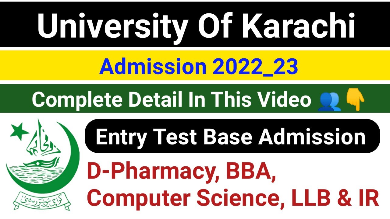 University Of Karachi Admission 2022 :: Apply Online :: LLB :: D ...