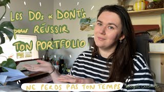 Les DOs et DONT's pour réussir ton PORTFOLIO !👌5 conseils pour ne pas perdre ton temps