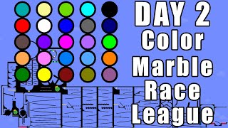 Color Marble Race League 2020 Day 2 Marble Point Race in Algodoo / Marble Race King