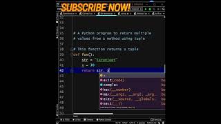 In Python You can Return Multiple Values Using a Tuple #shorts codic gyan tutorial