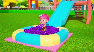 Color Squishy Ball Finger Family - Johny Johny Yes Papa & Nursery Rhymes | Baby songs