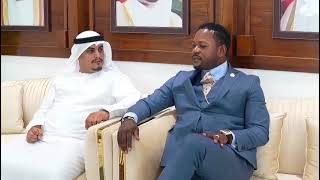 Dr. Bu Abdullah welcomes Pastor Alph Lukau at his office Bu Abdullah Investment in Dubai.