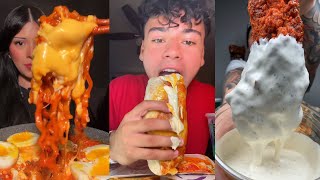 TIKTOK Mukbang Compilation | Taco Bell, Wingstop, Cane's, Dave's Hot Chicken \u0026 More!