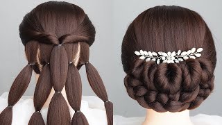 New Awesome Hairstyle For Women | Easy And Beautiful Bun Hairstyle For Wedding And Party