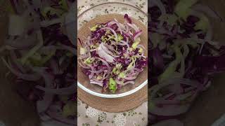 Crazy cabbage salad 🥗 helped my mom lose 25kg in just a month! 😲 #recipe #salad #veganrecipes  #food