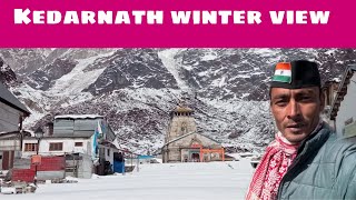 Kedarnath winter view/ view of Kedarnath in winter ​⁠@raybhaivlog