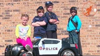 Little Heroes 19 - the Cops, the Police Car, the Toy Trucks, the Stealer and Supergirl