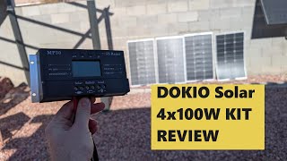 Product Review Dokio 4x100W  Monocrystalline flexible Solar Panel Kit for RV, Camper, Boat, Home