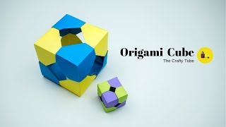 Origami kusudama cube - Paper Cube - How To Make Origami Cube - Origami Cube Making - DIY