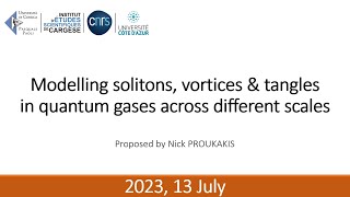 Modelling solitons, vortices \u0026 tangles in quantum gases across different scales | Nick Proukakis