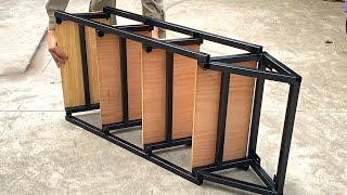 DIY - Great craftsman's ideas/How to make a 2-in-1 folding table and shelf/Smart