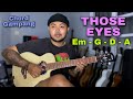 CUMA 4 CHORD! Chord Gampang (Those Eyes - New West) Tutorial Gitar Pemula