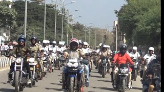 Ballari Daily Observation. Bellary Police \u0026 RTO Officer's BIKE Rally for Helmet awareness .