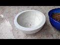 தமிழில் how to make this pot white cement pot making at home thaavaram தாவரம்