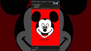 Mickey Mouse graphics Python Turtle new graphics 34 😻 | Latest graphics 2024 | Python Turtle