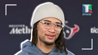 CJ Stroud CALIFICA a Jayden Daniels como el MEJOR NOVATO en NFL en la última conferencia de Texans