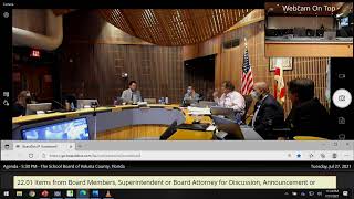 Volusia County School Board Meeting 7-27-2021