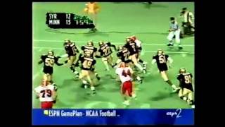 Gopher Football vs. Syracuse (9/21/1996): Tyrone Carter highlights