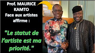 Actu🌍| Prof Maurice Kamto face aux artistes dit: le statut de l’artiste est ma priorité