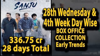 Sanju 28th day Thursday Box Office Collection | Day Wise Sanju 4 Week Collection