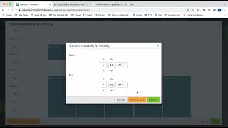 Setting up booking availability for the Client Portal