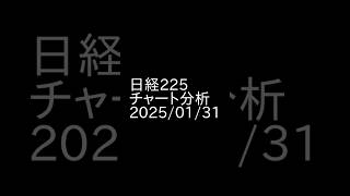 【日経225の分析】 （2025年1月31日 15時30分時点の情報をもとにお伝えします） #投資 #日経225 #チャート分析 #相場解説