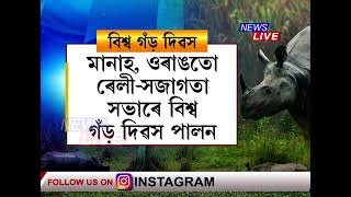 আজি বিশ্ব গঁড় দিৱস, কাজিৰঙাত প্ৰতীকি গঁড় লৈ বিশাল শোভাযাত্ৰা; মানাহ, ওৰাঙতো বিশ্ব গঁড় দিৱস পালন