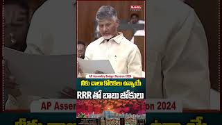 నీకు చాలా కోరికలు ఉన్నాయే..RRR తో బాబు జోకులు   CM Chandrababu | AP Assembly | Mahaa News