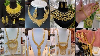 Beautiful 22k 2025 bridal Gold necklaces designs |Luxurious Royal models complete set|fancy designs