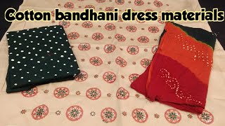 Cotton Bandhej dress  Materials | Kutch Cotton dresses | Work from Home #cottonbandhej #kutchbandhej