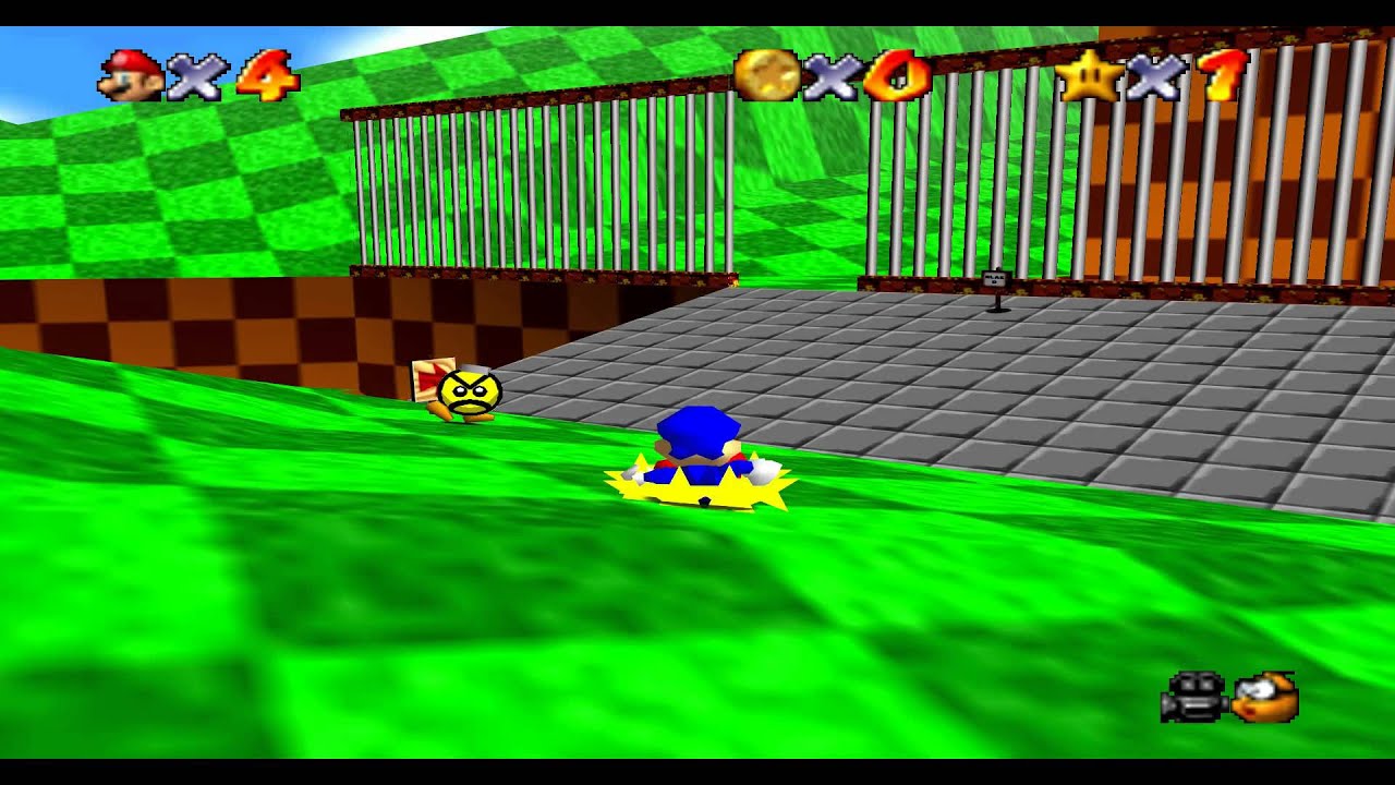 Super Sonic 64 Gameplay 1080P (Super Mario 64 N64 MOD) - YouTube