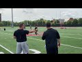 Hero Kanu, 2022 DT, runs the 40-yard dash at Ohio State camp