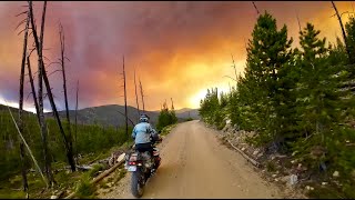 We ride the Magruder Corridor with a growing forest fire | Idaho BDR | Sections 4 \u0026 5