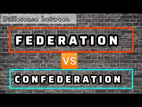 What is the main difference between confederation and federation?