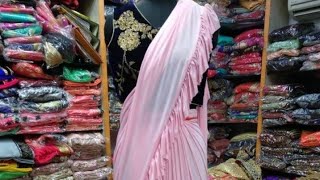 latest designer frill wali saree and ready plated one minute saree with stitch blouse