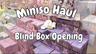 Shop at Miniso x Sanrio with me // SANRIO HAUL Sanrio Blind Box Opening