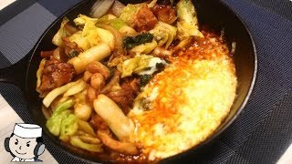 チーズタッカルビ♪　～自家製トック入り～　Cheese Dak-galbi♪　～With home-made Tteok～