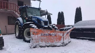 Odśnieżanie i Mała wtopa 2021- New Holland TD 95, Samasz ☆CzesterVlog #11