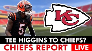 LIVE: Kansas City Chiefs Trade Rumors On Tee Higgins, Cam Akers + Chiefs vs. Bears Preview, Live Q&A