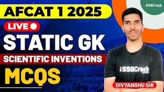 AFCAT 1 2025 Exam Static GK Live - Scientific Inventions MCQs