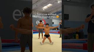 Stand up without bending your legs😭 #gymnast #sport #sports #funny #olympics