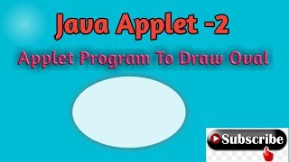 Draw Oval Using Applet