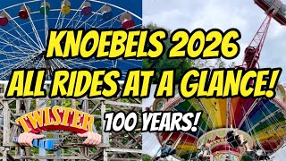 🎢KNOEBELS 2026 ALL RIDES AT A GLANCE! #1 Amusement Park in US! 🎡 100 Years!