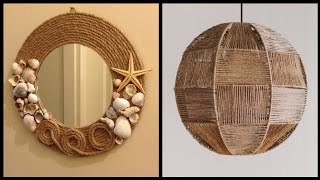 Latest Jute Crafts For Room decor 2020 - Wall hangings of Jute // Wall decor with Jute ideas 2k20