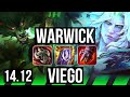 WARWICK vs VIEGO (JGL) | Rank 1 Warwick, 7/1/21, Godlike | VN Challenger | 14.12