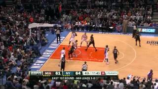Lebron James Dwyane Wade combined 49 points vs NY Knicks full highlights NBA Playoffs 2012.05.06