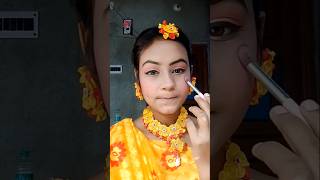 Haldi makeup look under-150/Rs-#makeuptutorial #sorts