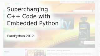 Supercharging C++ Code with Embedded Python