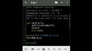 User defined #python program to calculate #compound #interest